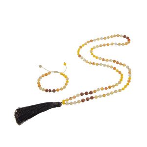 Exotic Mala Necklace Bracelet Set