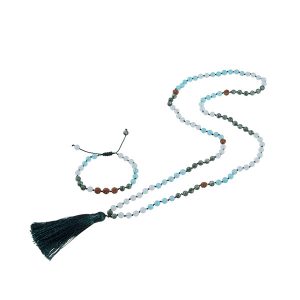 Exotic Mala Necklace Bracelet Set