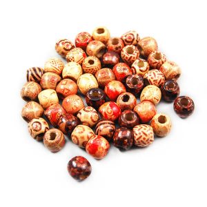 Painted Wood Beads