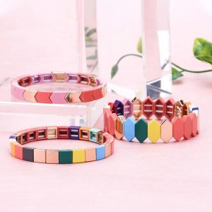 Dazzle Colorful Enamel Bracelet