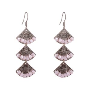 Alloy Crystal Drop Earrings
