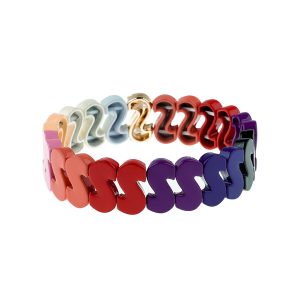 S Sharp Rainbow Enamel Bracelet