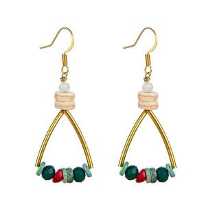 Turquoise Dangle Hoop Earrings
