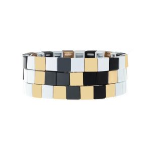 Vegan Square Enamel Bracelet