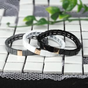 Vegan Square Enamel Bracelet