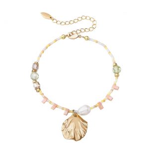Cute Shell Charm Pearl Bracelet