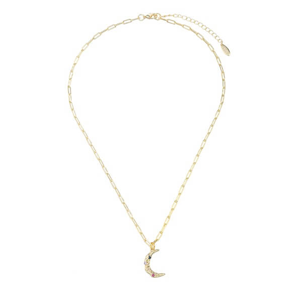 Durable Half Moon Pendant Necklace