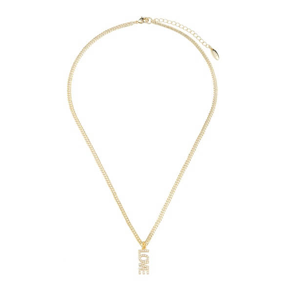 Valentine LOVE Letter Pendant Necklace in Gold