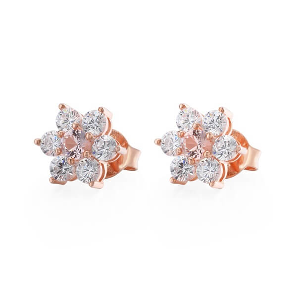 Crystal Cluster Sakura Stud Earrings
