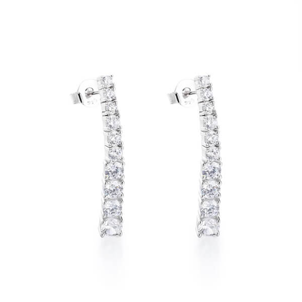 Crystal Line Drop Earrings