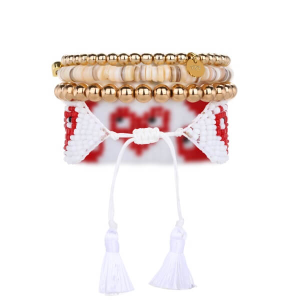 Heart Weaved Friendship Beaded Bracelet Stackable