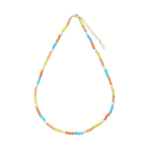 Stackable Multicolored Bead Choker Necklace